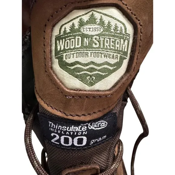 Wood &amp; Stream Men's Instinct VGS 300 Brown Leather Boots‎ Size 13W