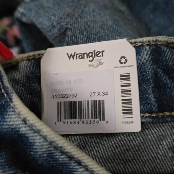 Wrangler Women's Two Tone Color Block High Rise Westward Bootcut Jeans Blue