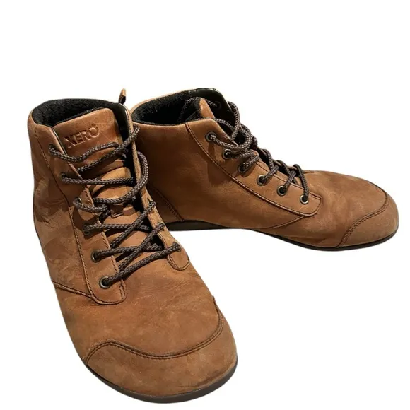Xero Shoes Men's Denver Leather Tan Brown Barefoot Zero Drop Lace Up Boots Sz 11