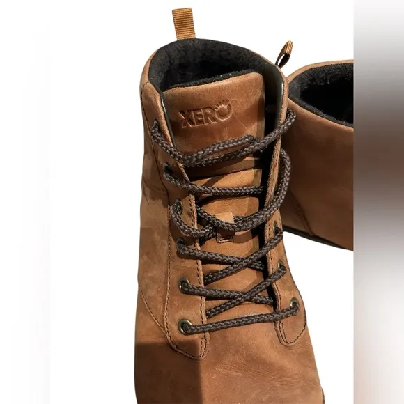 Xero Shoes Men's Denver Leather Tan Brown Barefoot Zero Drop Lace Up Boots Sz 11