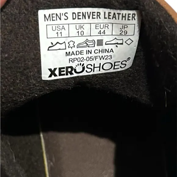 Xero Shoes Men's Denver Leather Tan Brown Barefoot Zero Drop Lace Up Boots Sz 11