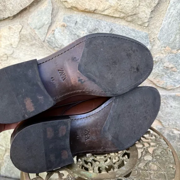 Zara Brown Double Monk Strap Ankle Boots