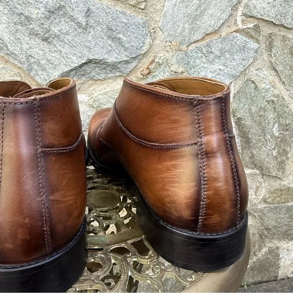 Zara Brown Double Monk Strap Ankle Boots