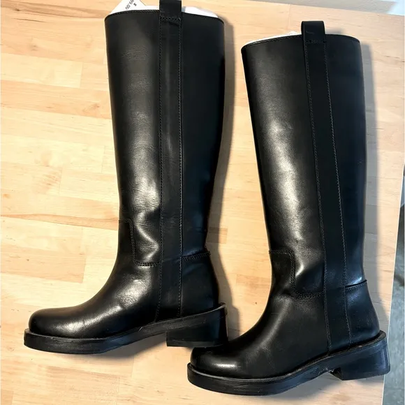 ZARA SZ,6 Leather Black Ridding Boots
