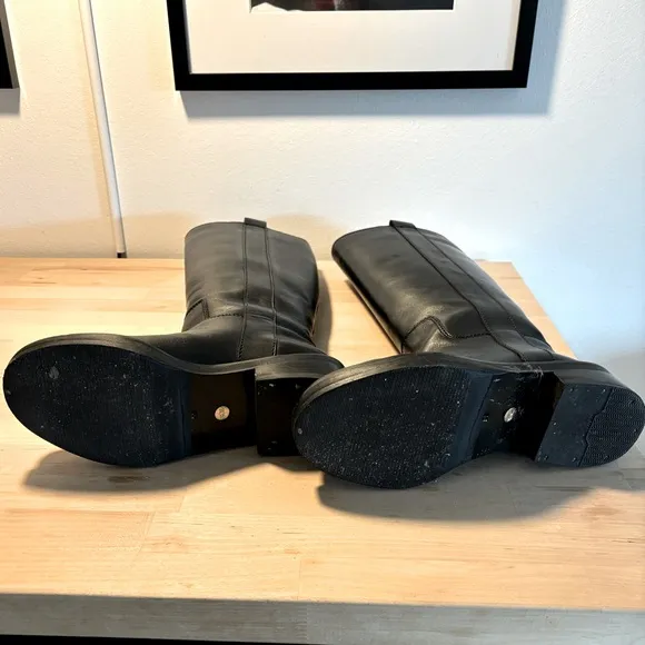 ZARA SZ,6 Leather Black Ridding Boots