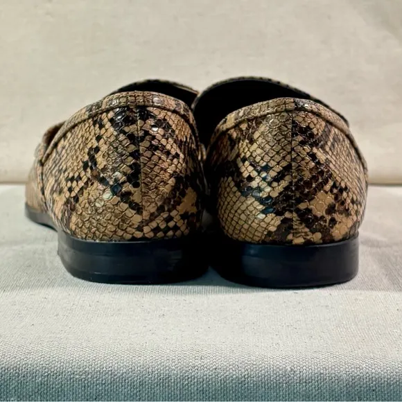 Zara Trafaluc Women's Snakeskin Brown and Black Loafers EU Size 39