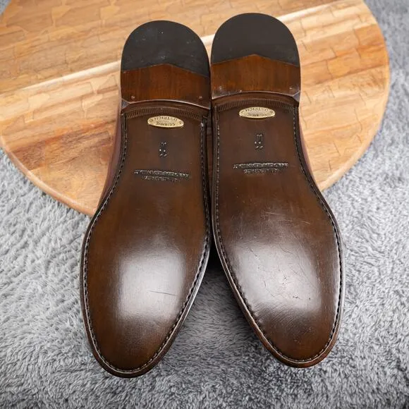 Zelli Ostrich Penny Loafers Men 11 M Brown Exotic Leather Slip On Handcrafted