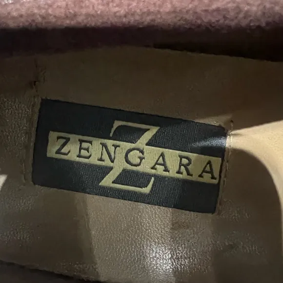 Zengara Men’s Brown Suede Loafers with Silver Detailing