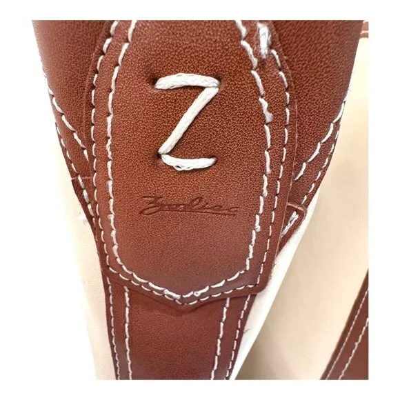 Zodiac Dawson Womens 9.5M 9 Brown &amp; White Western Cowboy Boots All Man Made READ