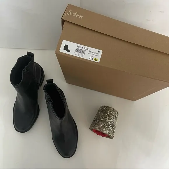 Zodiac Women's Black Greyson Lug-Sole Boots - New In Box- Size8.5 - Duplicate