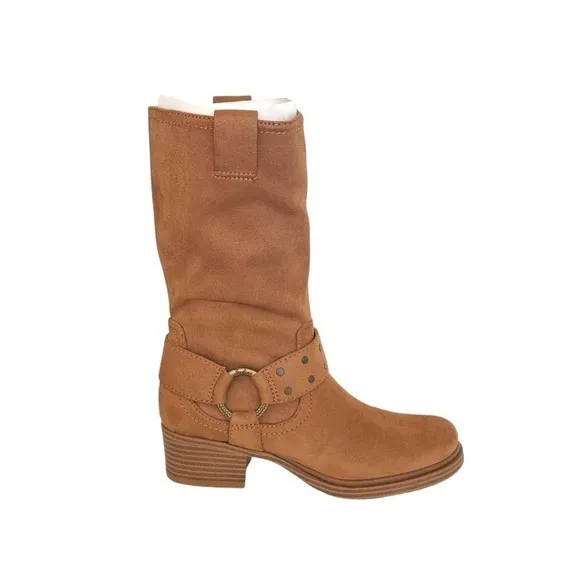 Zodiac Women's Jolie Moto Studded Mid-Shaft Boots | Tan | US 5.5