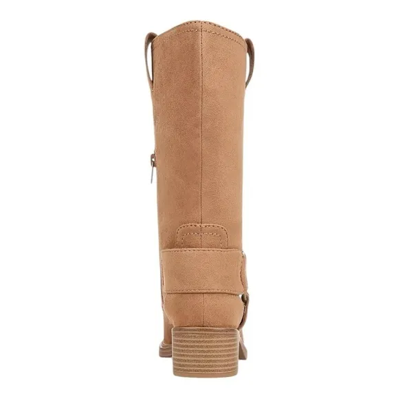 Zodiac Women's Jolie Moto Studded Mid-Shaft Boots | Tan | US 5.5