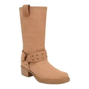 Zodiac Women's Jolie Moto Studded Mid-Shaft Boots | Tan | US 5.5