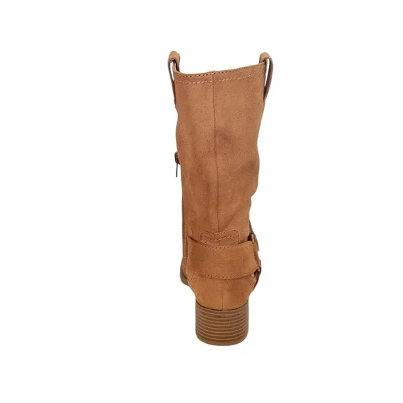 Zodiac Women's Jolie Moto Studded Mid-Shaft Boots | Tan | US 5.5