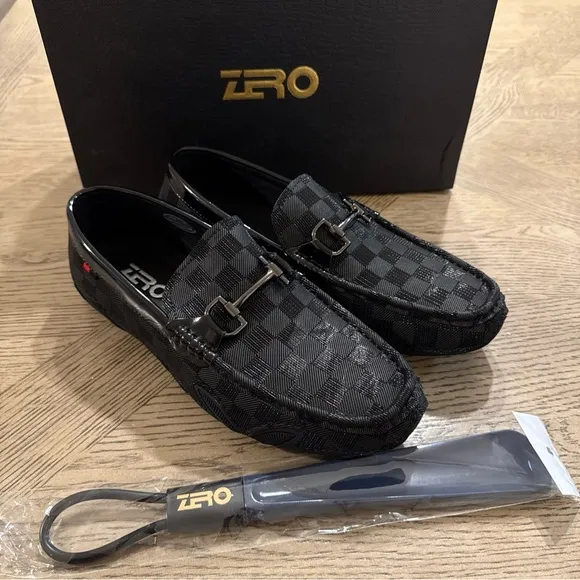 ZRO Men's Milan Street Loafers Light Luxury Driving Shoes top Layer Cowhide 6.5
